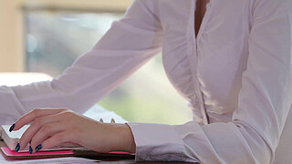 Rebecca Volpetti Inspects Plumber's Big Stiff Pipe (Promo)