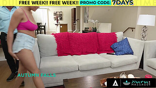 NURU MASSAGE - Gorgeous Autumn Falls Gives Her Step-Uncle A Naughty Massage That Turns Wild