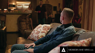 MODERN-DAY SINS - Horny Cadence Lux Lets Cuckold Husband Watch While She's Fucking His Best Buddy