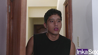 I betray my stepbrother when he goes to work and I fuck his Ebony girlfriend with a big ass Latina.