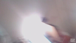 Anal Double penetration to my stepdaughter, she loves the cucumber and my dick inside her.