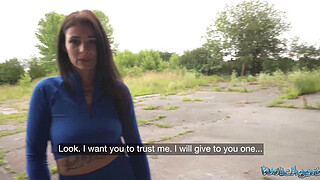 Public Agent Big tits Alexa Throat big dick pov blowjob and public sex