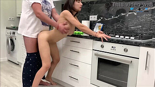 Big Bouncing Boobs! Amateur Wife Standing Doggystyle and Cum on Tits