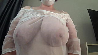 My big natural gorgeous boobs. Saggy tits. BBW milf.