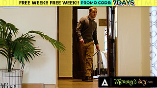 MOMMY'S BOY - Perv Residential Security Guard Is Caught Watching MILF Lauren Phillips Masturbating