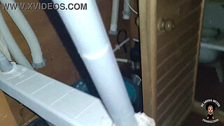 Fucked a young neighbor in a Russian bathhouse. Massive facial