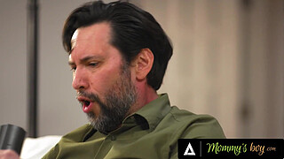 MOMMY'S BOY - All-Natural MILF Lauren Phillips Caught Horny Husband Masturbating With Vacuum Cleaner