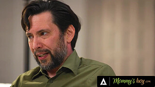 MOMMY'S BOY - All-Natural MILF Lauren Phillips Caught Horny Husband Masturbating With Vacuum Cleaner