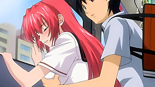 Hentai - Touching my Busty Step Sister in the Train [Subtitled]