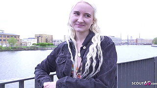 GERMAN SCOUT - Skinny blonde Teen Daruma Rai Pickup for Casting Fuck in Berlin