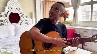 headscarf granny ass stretched by bbc guitar student