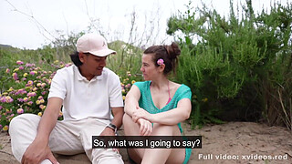 She tempted me in a public place, fucking on the beach