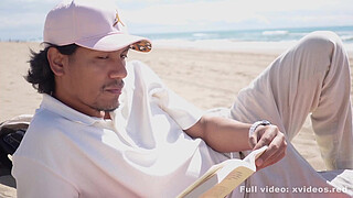 She tempted me in a public place, fucking on the beach