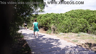 She tempted me in a public place, fucking on the beach