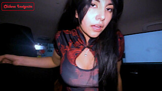 They fuck me in the parking lot and I get a nice creampie - Public