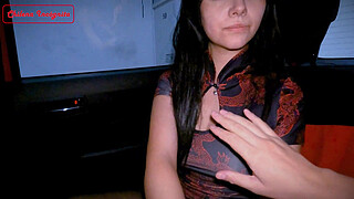 They fuck me in the parking lot and I get a nice creampie - Public