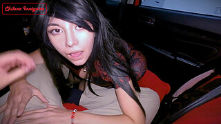 They fuck me in the parking lot and I get a nice creampie - Public