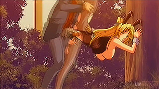 Busty Bunny Cosplayer Fucked in Public - Hentai Uncensored [Subtitled]