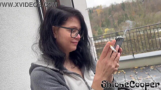 Morning First Long Cigarette and Very Hard My Nipples because was minus outsite