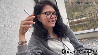 Morning First Long Cigarette and Very Hard My Nipples because was minus outsite