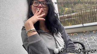 Morning First Long Cigarette and Very Hard My Nipples because was minus outsite