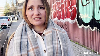 PutaLocura - Spanish curby blonde Aria is caught and fucked by Torbe