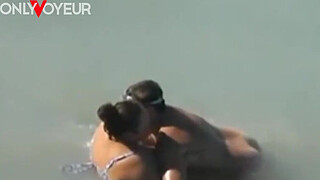 Beach Voyeur. Lucky guy caught BBW size mermaid in the sea