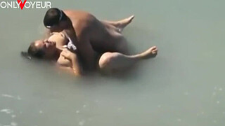 Beach Voyeur. Lucky guy caught BBW size mermaid in the sea