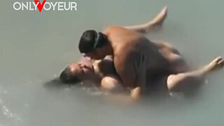 Beach Voyeur. Lucky guy caught BBW size mermaid in the sea