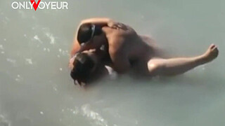 Beach Voyeur. Lucky guy caught BBW size mermaid in the sea