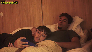 Watching Netflix with my stepsister but I couldn't help but put my penis in her mouth, they almost discovered us!!