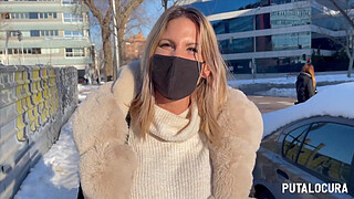 PutaLocura - German tourist Leidy de León swallows Torbe's cum while caught