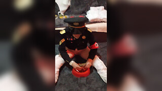 German Prostitute Nazi Whore MILF Sandra Vagina pump, eats dog food, Facefuck, puke, cum swallow