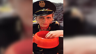 German Prostitute Nazi Whore MILF Sandra Vagina pump, eats dog food, Facefuck, puke, cum swallow