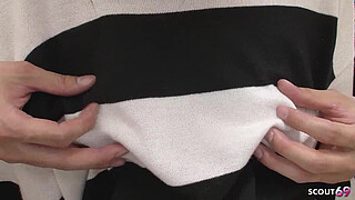 Petite Small Tits Japanese Girl 18 seduce to Creampie Defloration Sex by older Guy in Uncensored JAV Porn