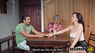 MOMMY4K. StepDaughter brought her BF with big dick home and her Mom fucked him