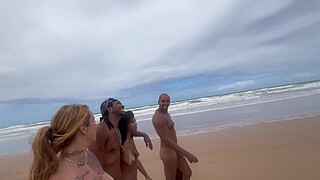 I had an orgy on the nudist beach with my hot friends and I even recorded it