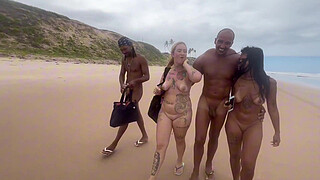 I had an orgy on the nudist beach with my hot friends and I even recorded it