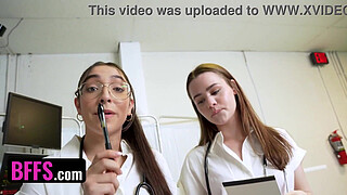 Three Hot Doctors Take Turns Bouncing Up And Down On Lucky Patient's Dick