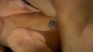 Jenni Lee an unfaithful slut with sexy tattoos opens her legs to get her pussy spread