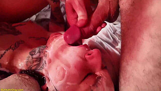 skinny teen hates cum but needs the dicks