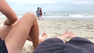 A fat dick in the ass perked up a milf dozing on the beach!