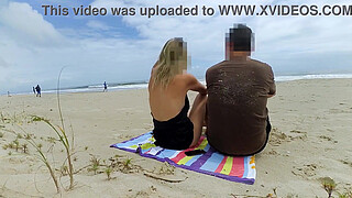 A fat dick in the ass perked up a milf dozing on the beach!