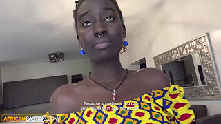 Tall Slim Ebony Model Gets Facial After Casting