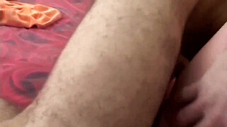 A mature woman over 60 gives a blowjob to an inexperienced young man