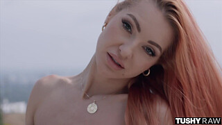 TUSHYRAW Sexy Redhead Little Dragon Gapes Her Perfect Ass