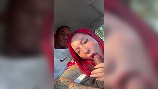 Keep your eyes on the road and your mouth on that delicious cock until you drink all the milk