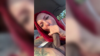 Keep your eyes on the road and your mouth on that delicious cock until you drink all the milk