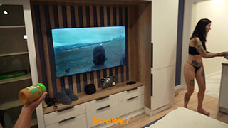 THE GUY SECRETLY FUCKED LESBIANS USING THE REMOTE CONTROL