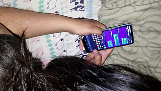 I discover my stepsister talking to a guy on Tinder and she lends me her throat in exchange for not telling her parents anything